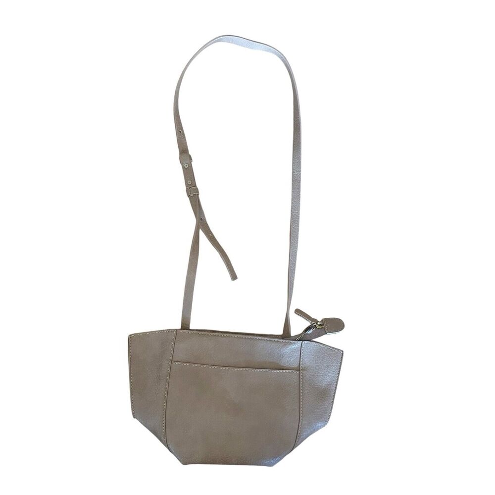 Anthropologie‎ Celeste Beige Leather Mini Crossbody Bag